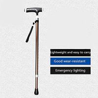 CW&T WW Medical Crutches Aluminum Alloy with Lights Telescopic Non-Slip Walker The Elderly One Foot Crutches