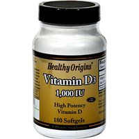 2Pack! Healthy Origins Vitamin D3 - 1000 IU - 180 softgels