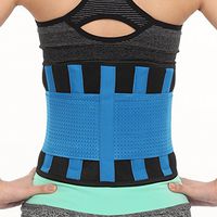Lower Back Brace Back Support Lumbar Belt Unisex for Lower Back Pain & Discomfort Relief from Sciatica, Backache, Slipped Disc, Hernia, Spinal Stenosis, etc. (L, Blue)