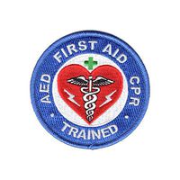 First Aid CPR AED Trained 100% Embroidered Patch Health & Safety Work Team - F 151