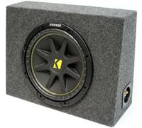 ASC Package Single 10" Kicker Sub Box Regular Cab Truck Subwoofer Enclosure C10 Comp 300 Watts Peak