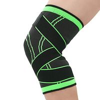 Knee Compression Sleeve Knee Brace with Side Stabilizers Knee Support for Running, Basketball, Weightlifting, Chart Jogging and Post Surgery Recovery for Men & Women Please Check Sizing (Green, L)
