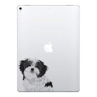 FINCIBO 5 x 5 inch Cute Black White Shih Tzu Dog Removable Vinyl Decal Stickers for iPad MacBook Laptop (Or Any Flat Surface)