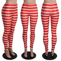 H.coosy practical;cozy Has been off the shelf M448-0 2018 Europe and the United States explosion section of Christmas stripes leggings Red and white stripes Support custom