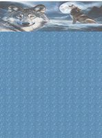 Wolf Howling At The Moon Stationery Printer Paper 26 Sheets