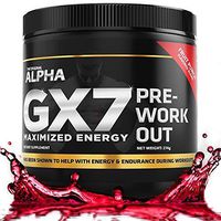 Alpha GX7 Pre Workout for Men and Women - Lasting Energy, Enhanced Performance - Sugar Free 30 Servings Fruit Punch Flavor
