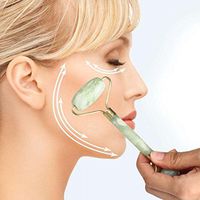 Sinwo Women Facial Massage Jade Roller Face Body Head Neck Nature Beauty Device (A)