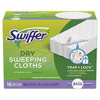 Swiffer Sweeper Dry Sweeping Cloths Mop and Broom Floor Cleaner Refills, Febreze Lavender Vanilla and Comfort Scent, 16 Count, White
