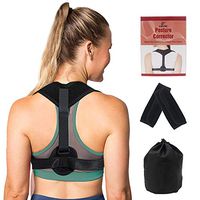 LOVAC - Back Posture Corrector for Men and Women - Comfortable Upper Back Brace Clavicle Support Device - Adjustable Shoulder Support for Pain Relief from Neck, Back & Shoulder