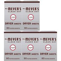 Mrs. Meyer's Clean Day Dryer Sheets, Lavender, 80 ct, Pack of 5
