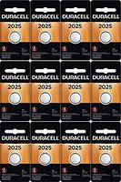 12-Pack Duracell 2025 Batteries 3.0 Volt Lithium Coin Button