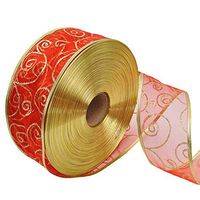 wsloftyGYd 200x5cm Glitter Ribbon Wrapping Bow Packaging Belt Xmas Decor Red