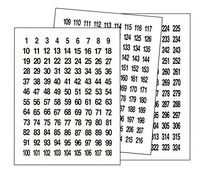 #1- #324 White Round Stickers Numbered SEQUENTIAL~3/4" Circle Labels Consecutive. Made in USA.
