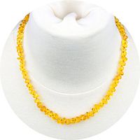 Baltic Amber Necklace for Adult (Unisex, Honey, 18 Inches) Lab-Tested, 100% Certified Baltic Amber - All Natural Pain Relief & Anti-Inflammatory for Migraine, Sinus, Arthritis & More!