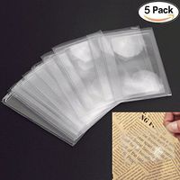 Credit Card Size Pocket Magnifying Lens - Transparent Plastic Reading Magnifier Lens 3X Fresnel Lens Magnifier Ultra-thin Pocket Wallet Magnifying Glass Portable Magnifying Glasses Lens (5 Packs)