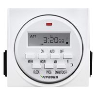 VIVOSUN 7 Day Programmable Digital Timer Switch with 2 Outlets - Accurate & Stable, UL Listed 1-Pack
