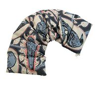 LOVEwrap Neck & Shoulder Wrap - Microwavable Unscented Heat Pad - 6 x 24 - Flax Seed Natural - Hot Cold Therapy Soothes Muscles Pain Relief - Relaxation Warming - Blue red Bird Parrot Nature