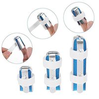Huakii 3 Sizes Aluminium Finger Hand Splint Recovery Injury Pain Bending Deformation Correction Adjustable Fixing Belt(M)