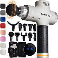 Muscle Massage Gun for Athletes - Percussion Massager Deep Tissue Massager Percussion Massage Gun Massagers for Muscles Handheld Deep Tissue Massage Gun Deep Muscle Massager Gun Muscle Gun Silver