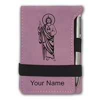 Mini Notepad, Saint Jude, Personalized Engraving Included (Pink)