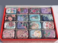 1PCS Colorful Mini Tin Box-Mini Tin Box with Lid-Mini Tin Box with Hinged Lid-Boxes Jewelry Cardboard-Storage Boxes with Lids-Headphones Gift Box-Gift Box for Jewelry-Gift Box (Random Flowers)