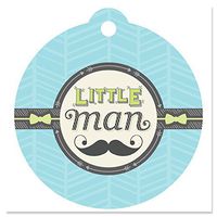 Dashing Little Man Mustache Party - Baby Shower or Birthday Party Favor Gift Tags (Set of 20)