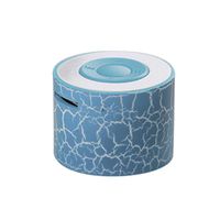 SUPPION Fashion Flower Pattern Portable Mini HD Stereo Bass Speakers Music Player MP3 TF Speaker Bluetooth Speaker (One Size, Blue)