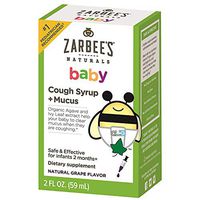 Zarbee's Naturals Baby Cough Syrup + Mucus Reducer Natural Grape Flavor - 2 oz, Pack of 2