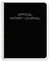 BookFactory Official Notary Journal/Log Book 96 Pages 8.5" X 11" 46 of 50 State Journal of Notarial Acts, Wire-O, (LOG-096-7CW-PP-(Notary))