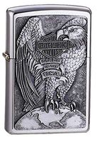 Personalized Zippo Lighter 14231 Harley-Davidson Eagle & Globe Emblem Street Chrome Pocket Lighter