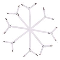 Triangle Bed Sheet Fastener Adjustable Holder Straps for a Smooth Mattress, Pack of 4, White