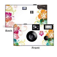 5 Tropical Hibiscus Custom Disposable Cameras, Can be Personalized, Single use
