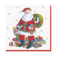Caspari Santa Claus Lane Paper Luncheon Napkins, 20 Per Package