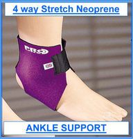 Prolineonline Neoprene Ankle Support, Free Size Adult. Colour: Purple