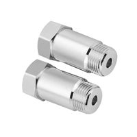 New Defouler Straight M18 x 1.5 Universal fits Header and Exhaust Pipes 201 Stainless Steel 2pcs (Silver)