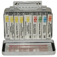 First Aid Only 5001 54 Piece Weatherproof Steel First Aid Unitized Kit, 4-1/2 Length x 7-1/2 Width x 2-3/4 Height