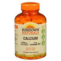 Sundown Calcium plus Vitamin D3, 1200mg, Softgels 170 ea (Pack of 2)