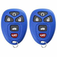 KeylessOption Keyless Entry Remote Control Car Key Fob Replacement 15912860 -Blue (Pack of 2)