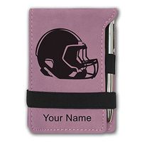 Mini Notepad, Football Helmet, Personalized Engraving Included (Pink)