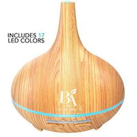 Bel Air Naturals Large Essential Oil Diffuser for Home, Office & Bedroom - Ultrasonic Cool Mist Aroma Mist Humidifier - 300mL Tank - 17 LED Colors