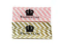 Winston & Clive 100-Piece Paper Straws Party Set, Pink and Gold Chevron