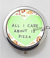 BlackKey All I Care About is Pizza 3-Compartment Decorative Pocket Gift Box Case Organizer for Pill, Color 1 -770