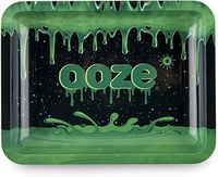 Ooze - Metal Rolling Tray - Medium 10x7.75 - Smoking Accessories - Rolling Tray - Ashtray - Rolling Tobacco Tray - Smoking Accessories Dry Herb - Tobacco Accessories (Ooze Logo)