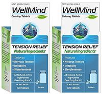 MediNatura WellMind Calming Tablets (Pack of 2), 100 Tablets Each