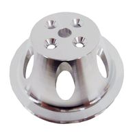 For SB Chevy Aluminum Water Pump Pulley 1 Groove Swp Short Water Pump SBC 327 350