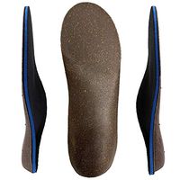 Cork Orthotics Insoles Netural Arch Support Full Length Shoes Inserts (Blue, Mens 8-8.5)