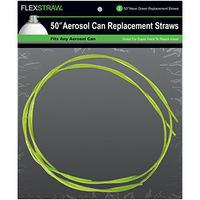 ShopStraw FS250 FlexStraw Aerosol Can Replacement Straws, Neon Green, 50", 2-Count