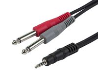Monoprice 1/8 Inch TRS Male to Dual 1/4 Inch TS Male Cable - 5 Feet- Black | Connect Your IPod, IPhone, Android SmartphoneTo Pro Audio Gear