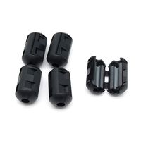 Cyful 5pcs Noise Filter Cable Ring Ferrite Core Filters Suppressor Cable Clip for 5mm-6mm Diameter Cable, Black
