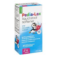Pedia-Lax Liquid Stool Softener | Gentle Stool Softener that Prevents Kid's Constipation | Fruit Punch Flavor, 4 Fl Oz (Pack of 24)